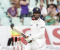 Pujara adjudged out for 'handling the ball'