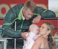 IN PICS: David Warner plays a doting dad!