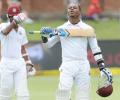 2nd Test: Windies collapse after Brathwaite, Samuels tons