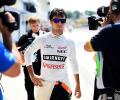 Perez unhurt after crash-landing upside down in Hungary