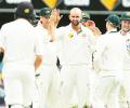 Gabba Test PHOTOS: Australia put Kiwis on the mat before storm halts play