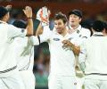 PHOTOS: Bowlers take honours on Day 1 of historic day-night Test