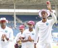 PHOTOS: Rain gives West Indies lifeline against dominant India