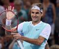 Federer battles past Dimitrov, Azarenka sails into final