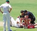 Australian batsman Voges struck on helmet by bouncer