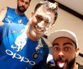 PHOTOS: Team India 'cakesmash' Dhoni on his birthday