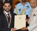 PIX: Cricket captain Kohli, lifter Chanu bask in Khel Ratna glory