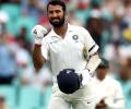 PHOTOS: Pujara hits century as India dominate Day 1