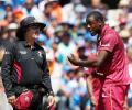 Brathwaite fined for showing dissent in India match