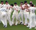 PHOTOS: Bowlers put England on top on rain-hit Day 1