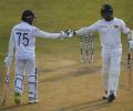 Mathews steadies SL in pursuit of big first innings lead