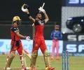 PICS: Padikkal hits 101 as RCB whip Rajasthan Royals