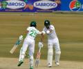 Fawad, Babar steady Pak after Maharaj strikes