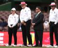 The first lady umpire in a men's Test