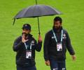 Rohit, Pujara, Rahane stroll in the rain