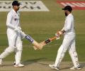 PIX: Iyer, Jadeja hit 50s to keep New Zealand at bay