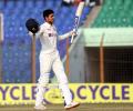 PHOTOS: India set Bangladesh daunting target after Gill, Pujara tons