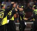 Hazlewood shines as Australia beat SL in rain-hit T20