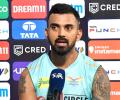 LSG captain KL Rahul reacts after loss against RCB