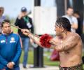 Team India welcomed in the traditional Maori way