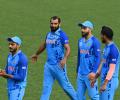 T20 WC Warm-up PIX: Shami's fiery spell wins it for India