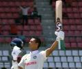 PIX: Jaiswal hits century on debut; India in control