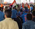 ICC World Cup final: PIX: It's a sea of blue at Motera