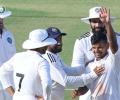 Saurabh's 10-wicket feat leaves Saurashtra in shambles