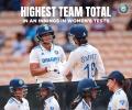 India record highest-ever Test total in women's cricket