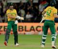 2nd T20I PIX: Stubbs, Coetzee steal the show, Varun's heroics in vain