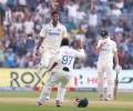 Pune Test, Day 1 PIX: Comeback man Sundar puts India in control on Day 1