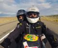 This couple is travelling the world on their BIKE