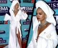 A bathrobe on the red carpet. Is this the weirdest look yet?