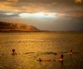 Photos: Floating in a giant salt lake in the Middle-East