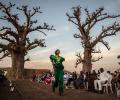 Models turn forest into catwalk