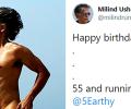 Holy smoke! Did Milind just run naked on his birthday?