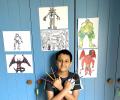 He draws, teaches and he's only 9!