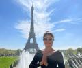 Pooja Does Yoga In Paris