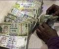 Rupee plunges by 80 p to 54.61