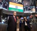 Jaitley rings the closing bell at New York Stock Exchange