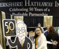 Buffett celebrates 50th year at Berkshire, faces tough questions