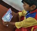 No electricity, no school here but kids learn with iPads!