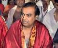 Mukesh Ambani prays at Lord Venkateswara shrine