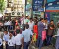 'We are being told a server crash stalled the ATMs'