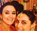 'Pregnant doll' Rani Mukerji parties with Preity Zinta