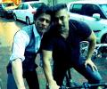 Shah Rukh, Salman go cycling together!