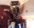 Just what do Bollywood stars do on a flight?