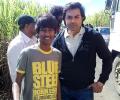 What was Bobby Deol doing in the sugar fields?