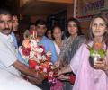 PIX: Neetu, Riddhima say goodbye to Bappa