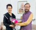 Why did Kangana meet Prakash Javdekar?